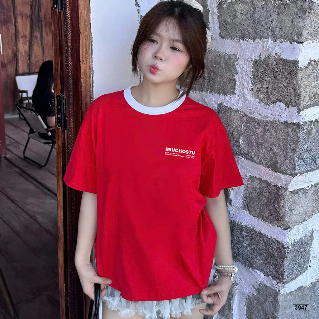 Áo thun nữ form boxy phối cổ mix màu đáng yêu basic 3947_thumbnail_3
