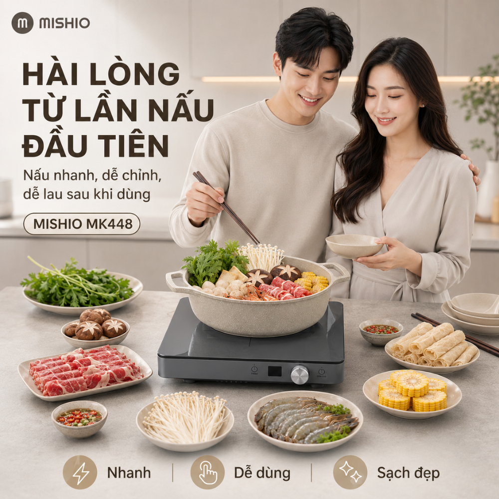 Bếp Từ Đơn Mishio MK448 Công Suất 2000W - Mặt Kính Kanger Hạng A_thumbnail_6