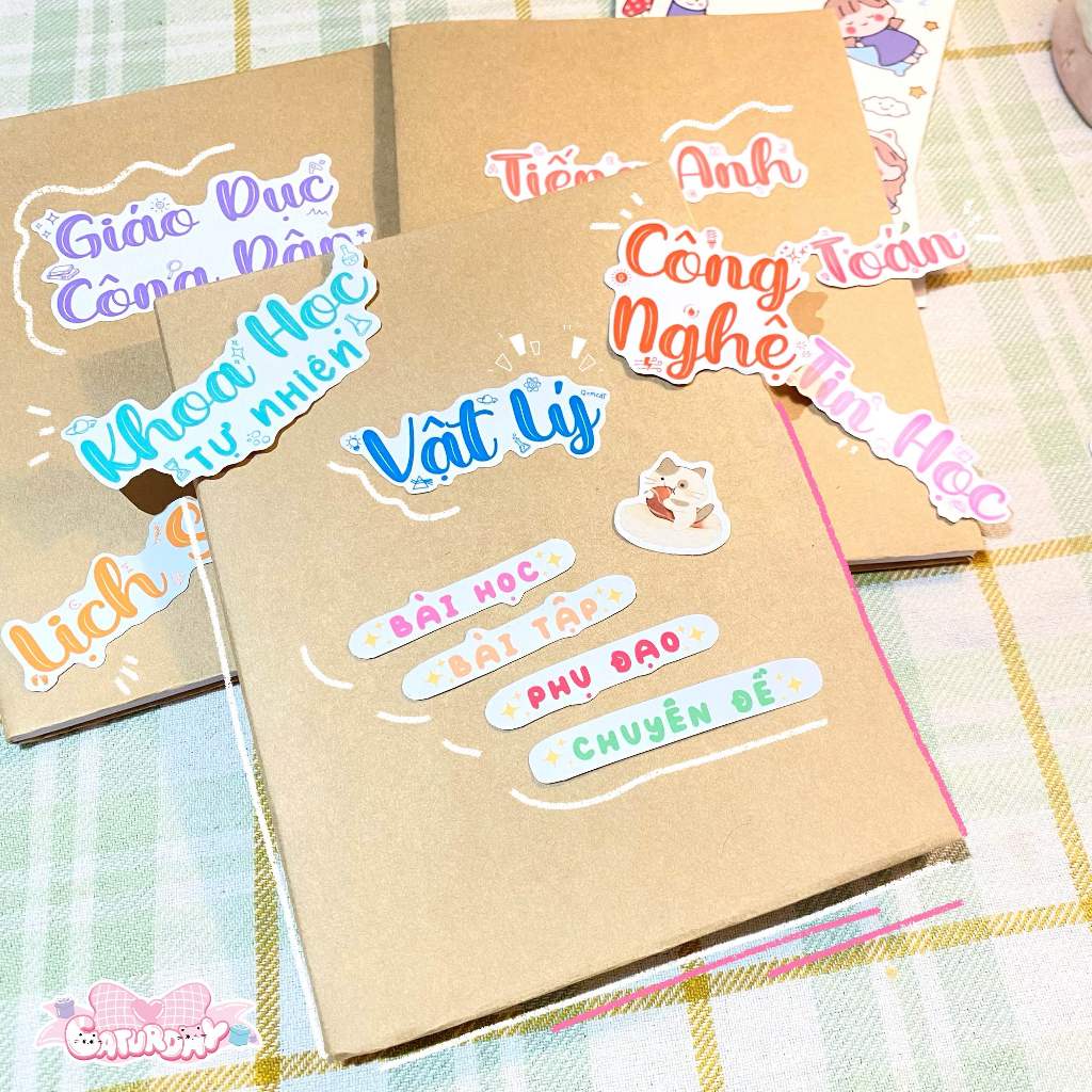 Sticker NHÃN TÊN MÔN HỌC decor bìa vở_thumbnail_2