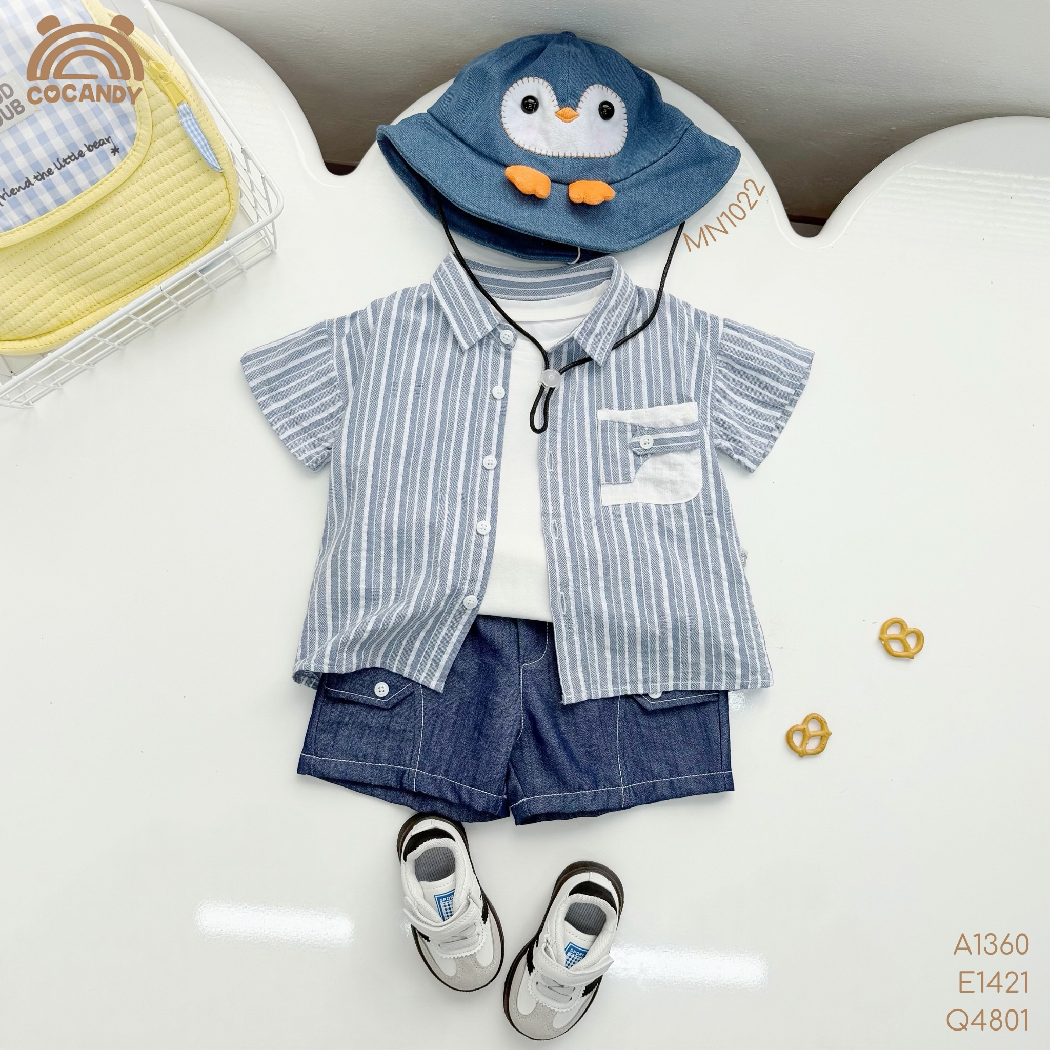 Quần cộc jeans XANH 2 túi cúc_thumbnail_5