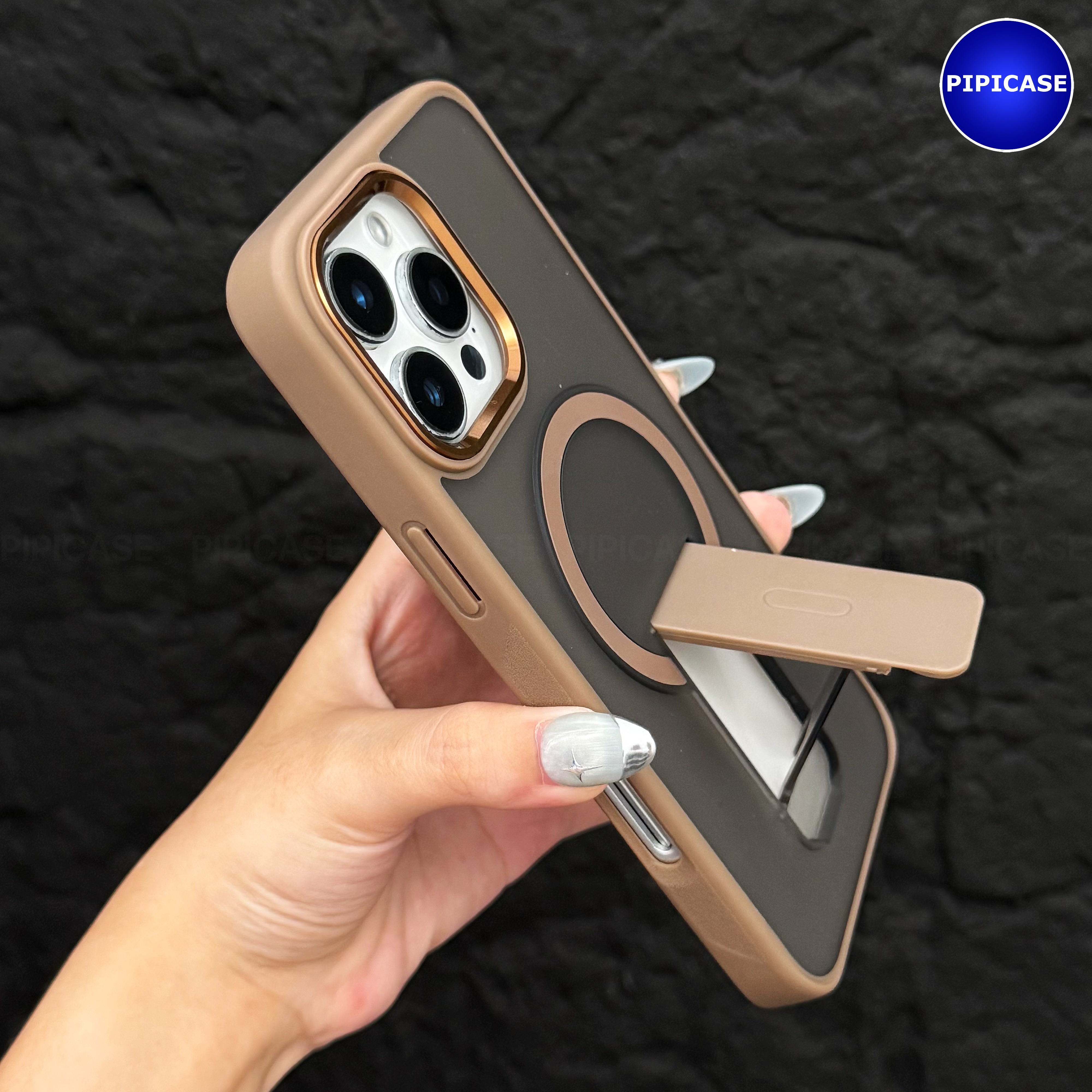 Ốp Lưng iPhone 16 Pro Max - Quin - Nâu