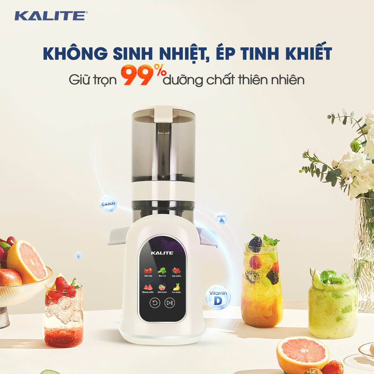 Máy ép chậm Kalite KSJ569 ép kiệt bã 99% không sinh nhiệt tích hợp làm kem_thumbnail_14