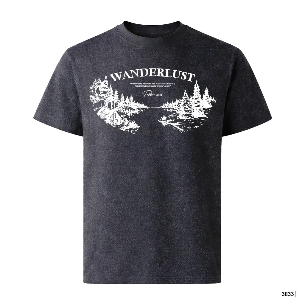 Áo thun nam Wanderlust aesthetic phong cách tối giản Hàn Quốc dễ phối Polux 3833_thumbnail_0