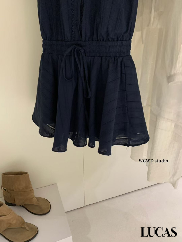 Set áo thô thêu cổ đức cộc tay + chân váy xòe cạp nơ dáng ngắn WGWE_thumbnail_3