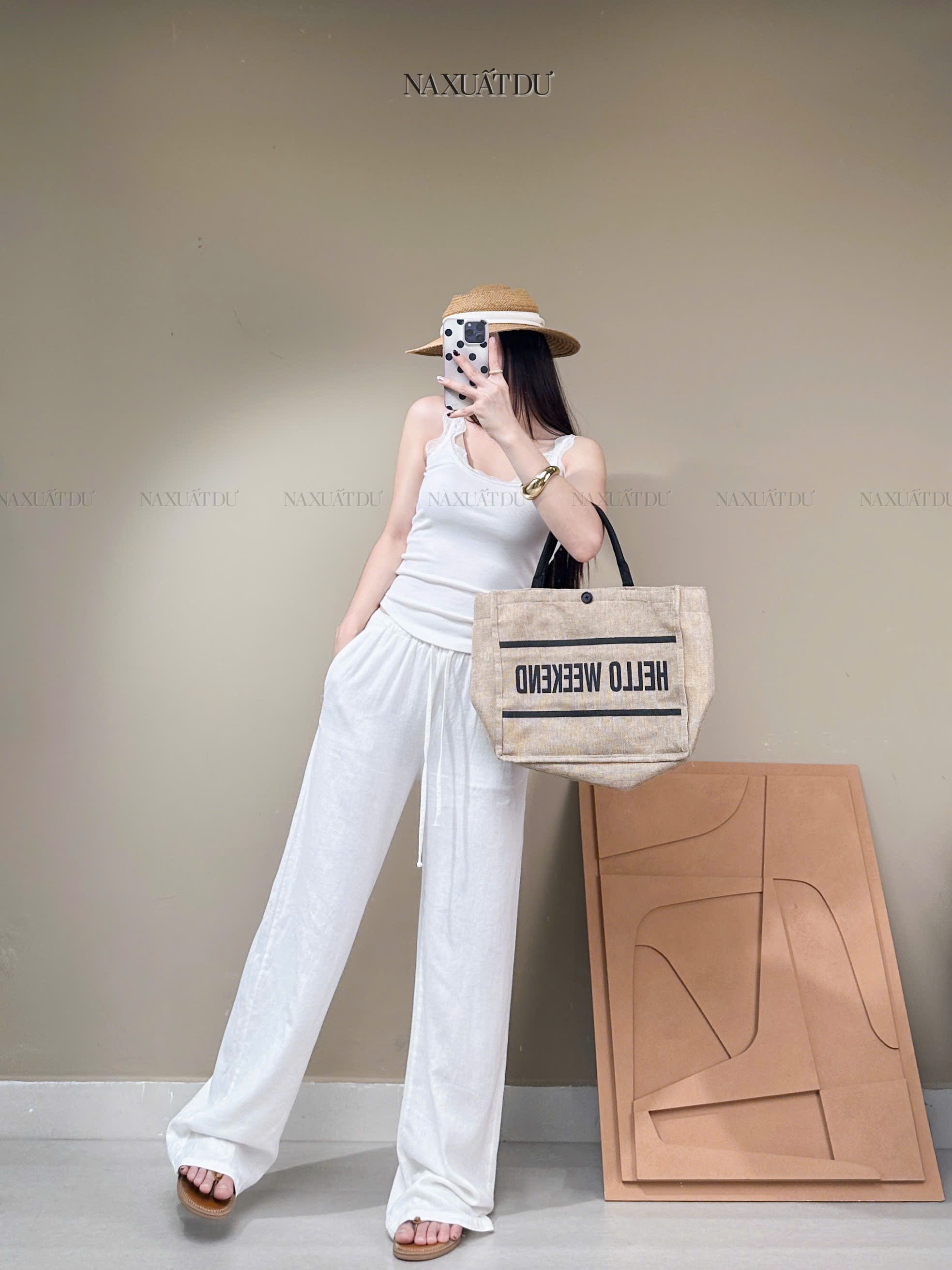 Quần linen " Pull Bear " - Q382 - HV