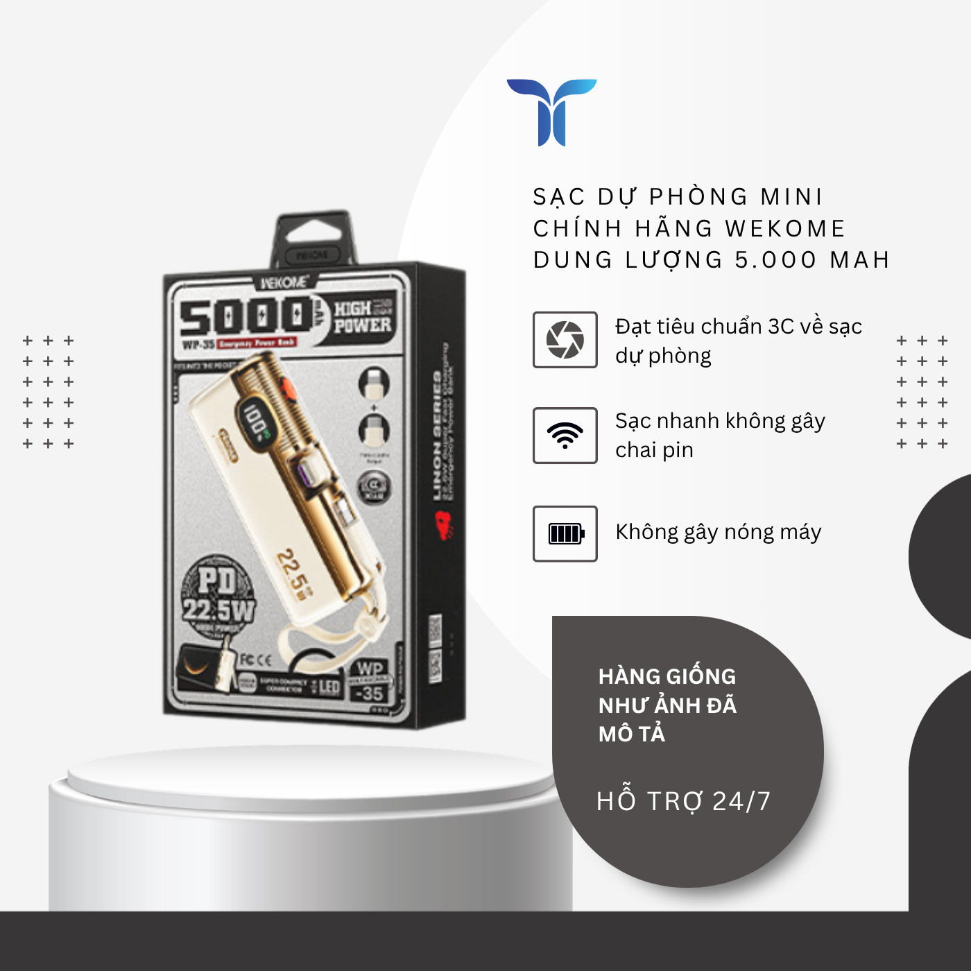 SẠC DỰ PHÒNG MINI CHÍNH HÃNG WEKOME DUNG LƯỢNG 5.000MAH_thumbnail_3