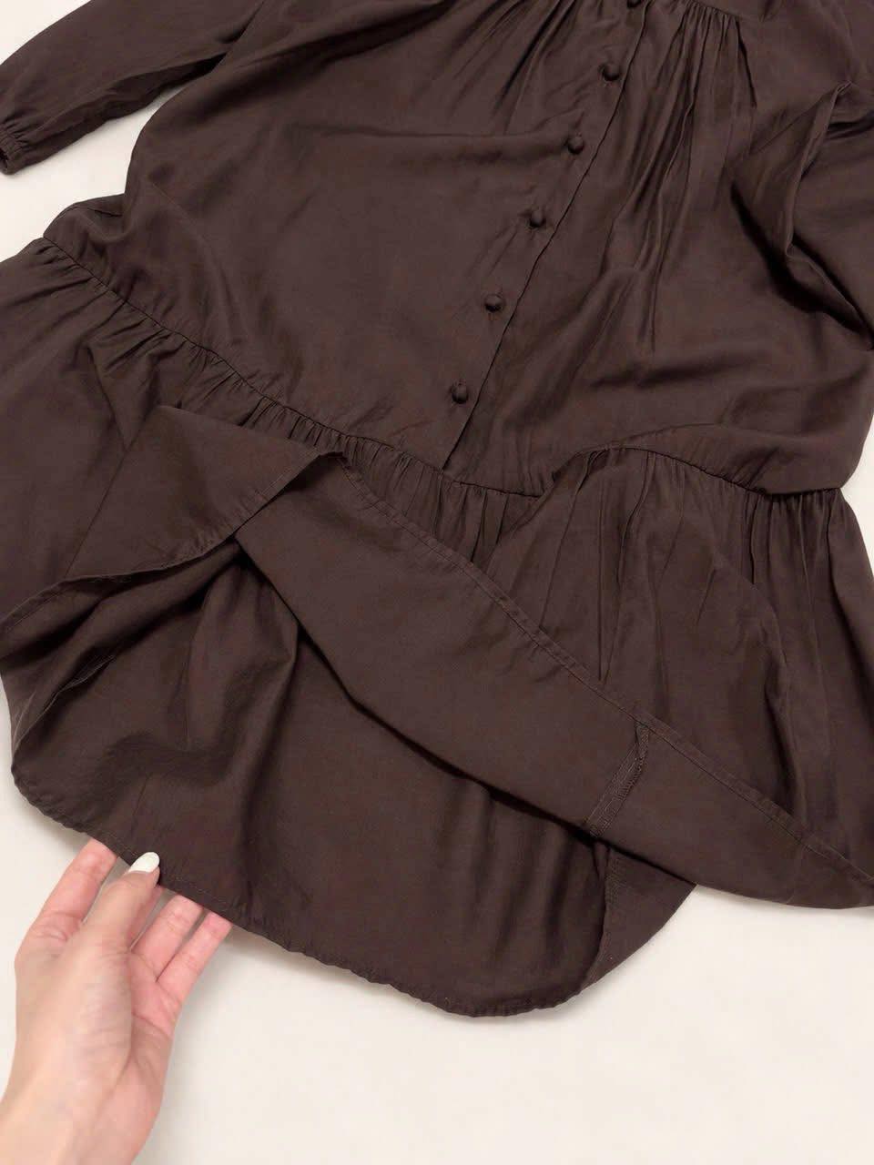 E687 ĐẦM SUÔNG NÂU CỔ U H&M_thumbnail_8