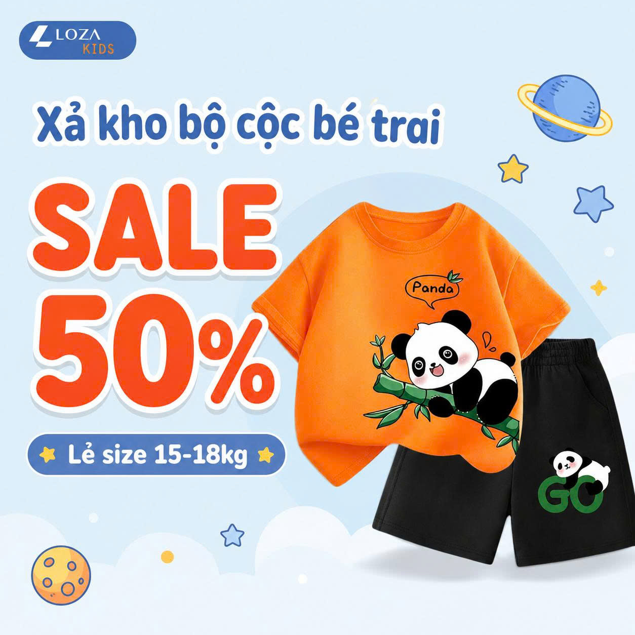 [XẢ KHO SIZE 110] Bộ đồ cho bé trai nhiều mẫu Size 110 - Quần áo bé gái  từ 15-18kg - Loza Kids XB002