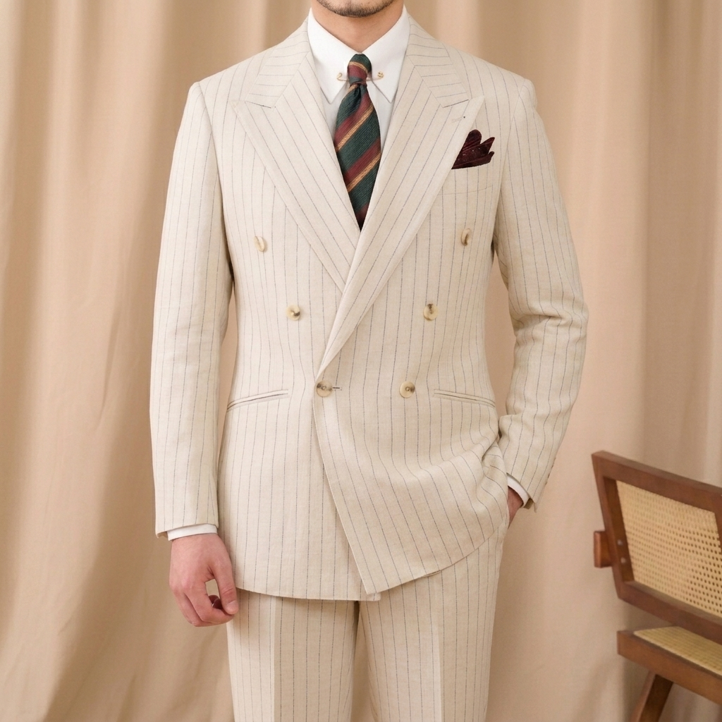 Bộ Suit Portofino Sọc Ivory_thumbnail_2