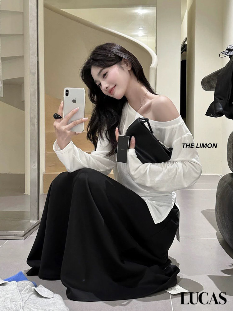 Chân váy dáng xòe dài thun basic_thumbnail_3