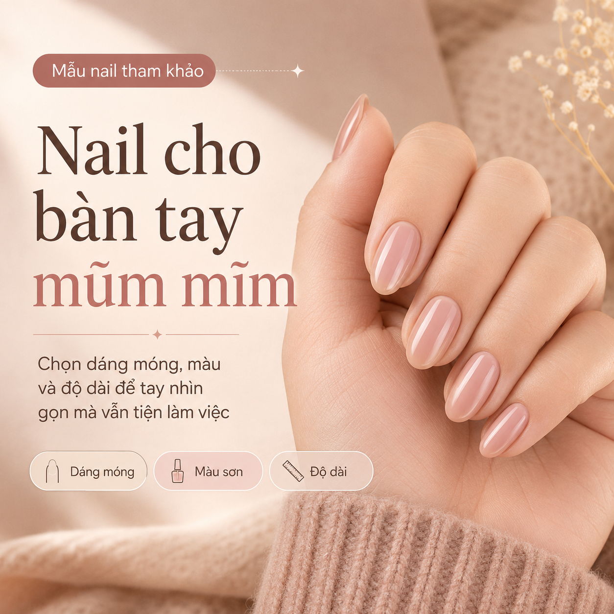 Nail Cho Bàn Tay Mũm Mĩm: 12 Mẫu Gọn Tay, Dễ Làm