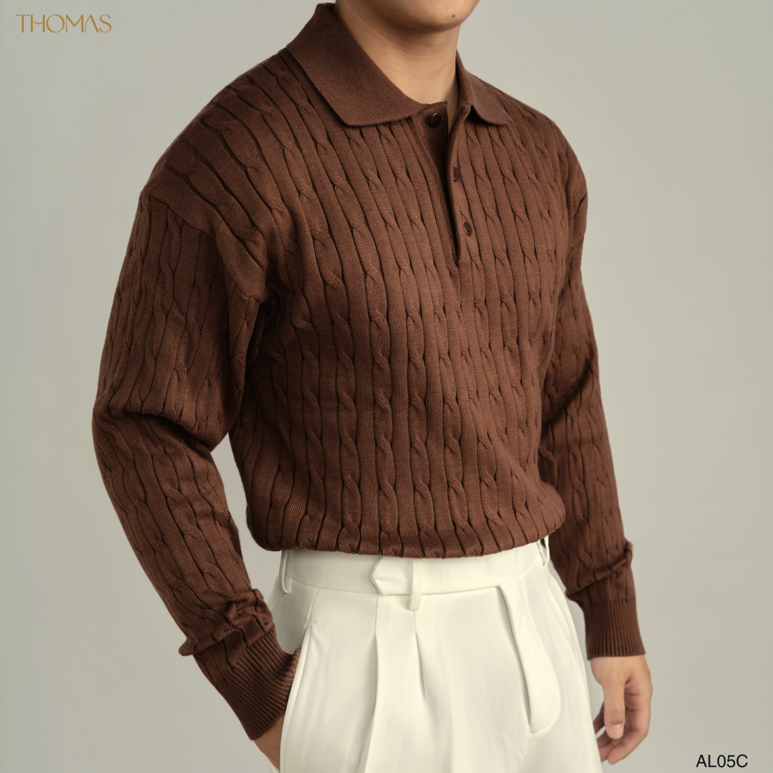 Áo Polo Twisted-Wool Len Viscose Form Relaxed_thumbnail_6