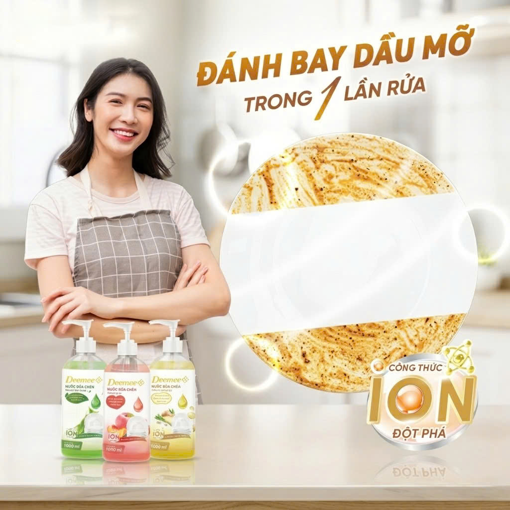 Combo 3 Nước Rửa Chén Deemee 1000ml_thumbnail_5