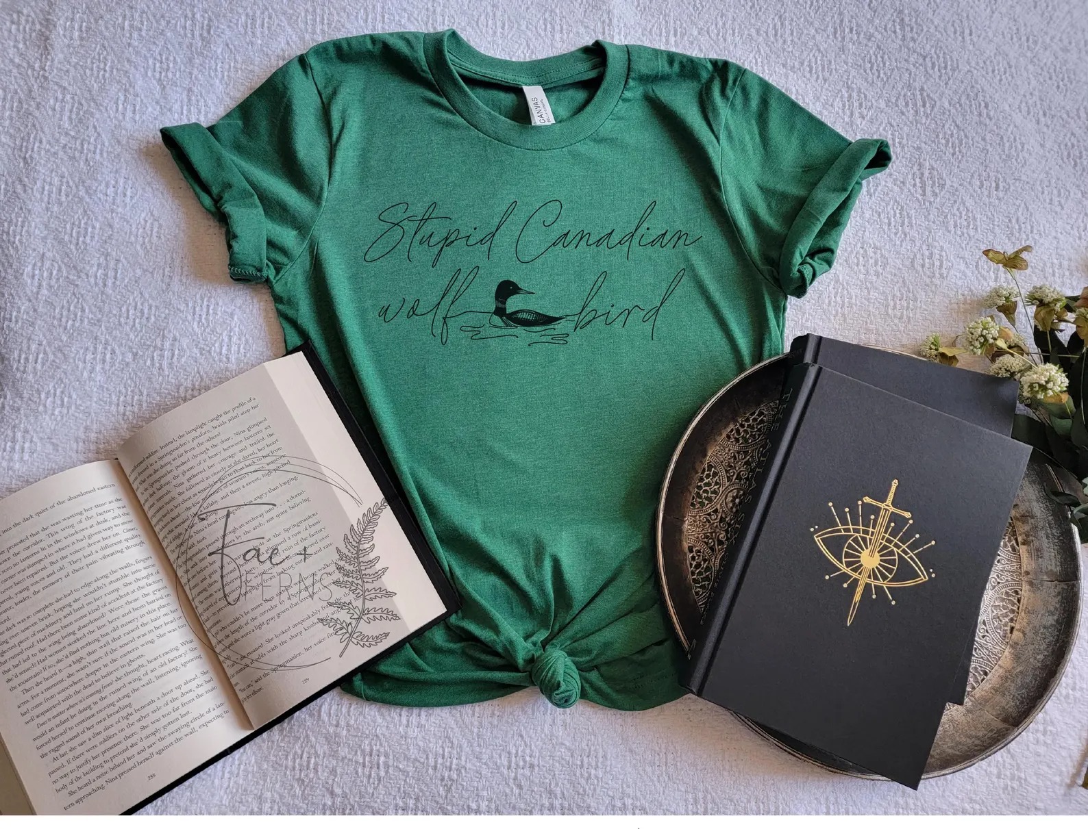 Canadian Wolf Bird T-shirt | Hockey Romance