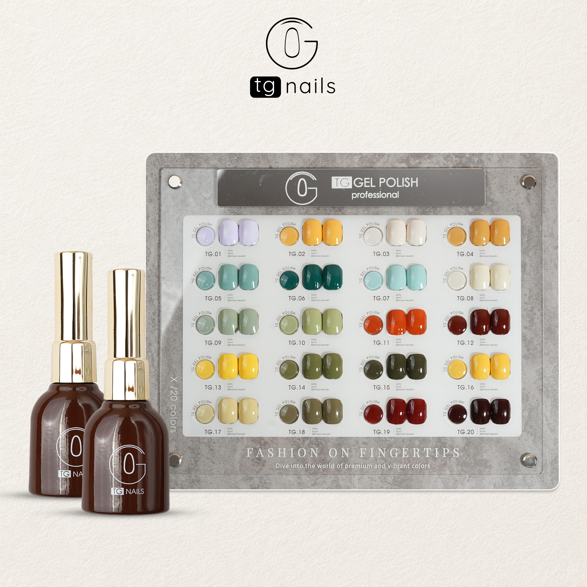  Combo 20 màu Xanh TG Nails kèm bảng màu