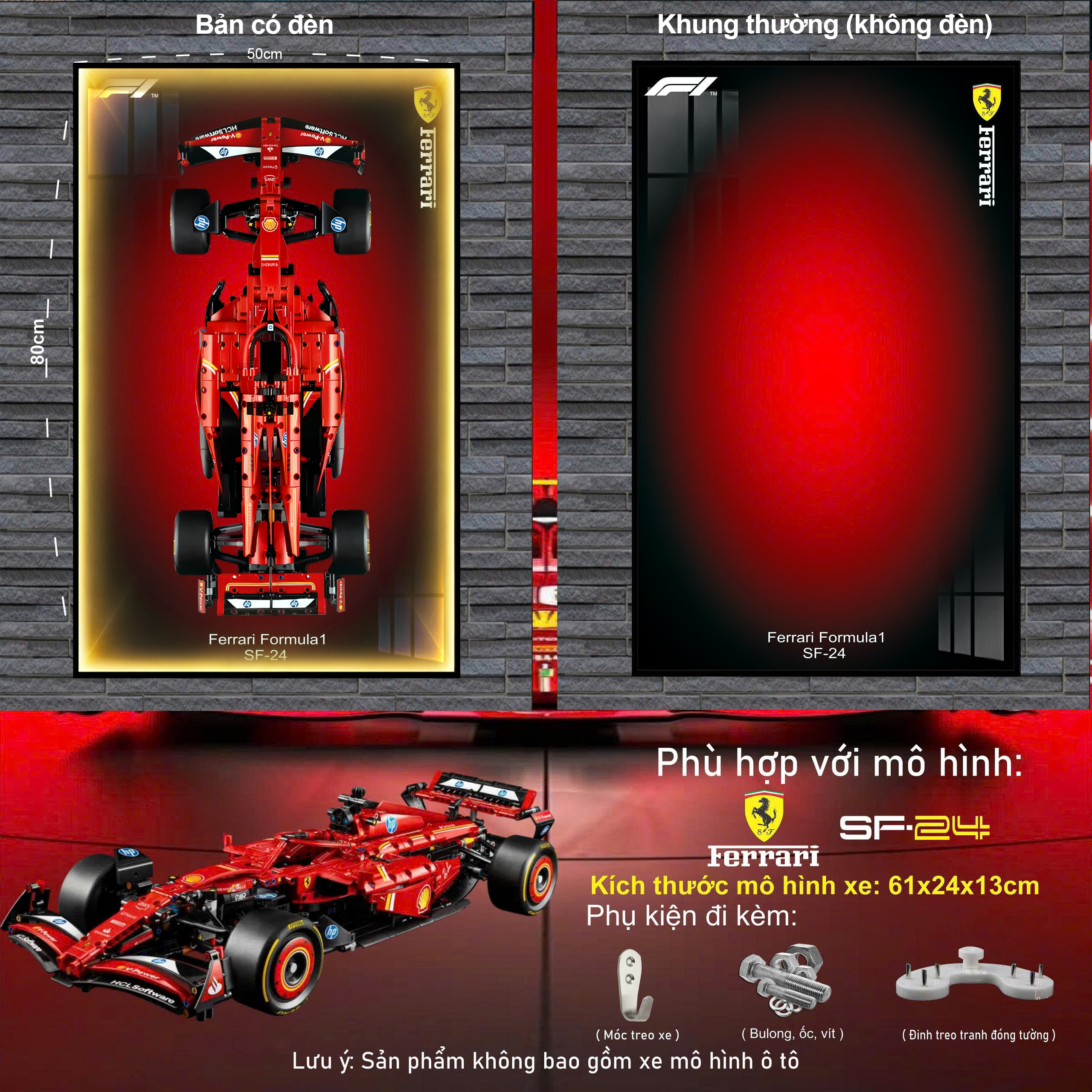 Khung Trưng Bày LEGO Ferrari F1