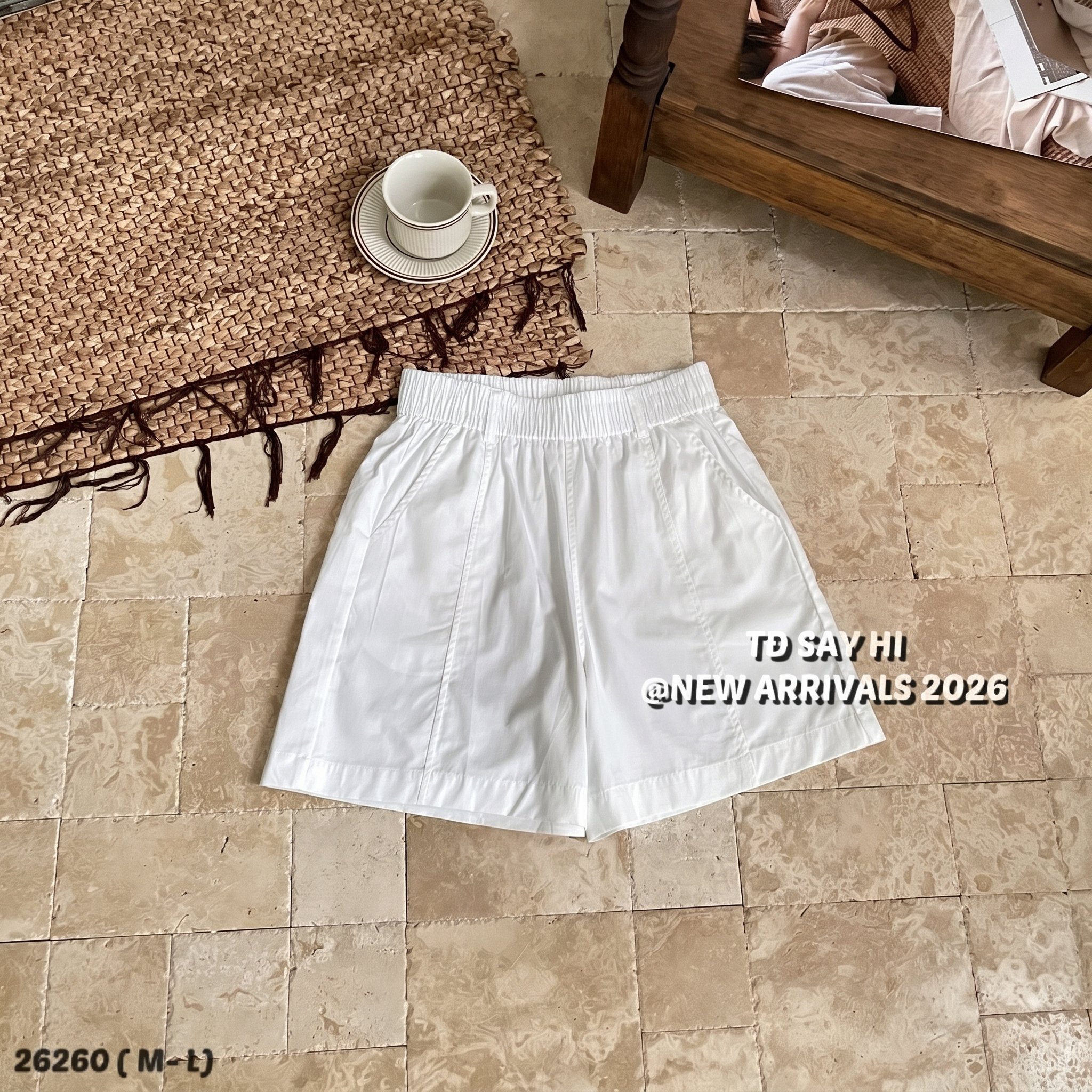 Short Kaki Nữ Trơn thô cạp chun PH.228 (B) (1451)_thumbnail_2