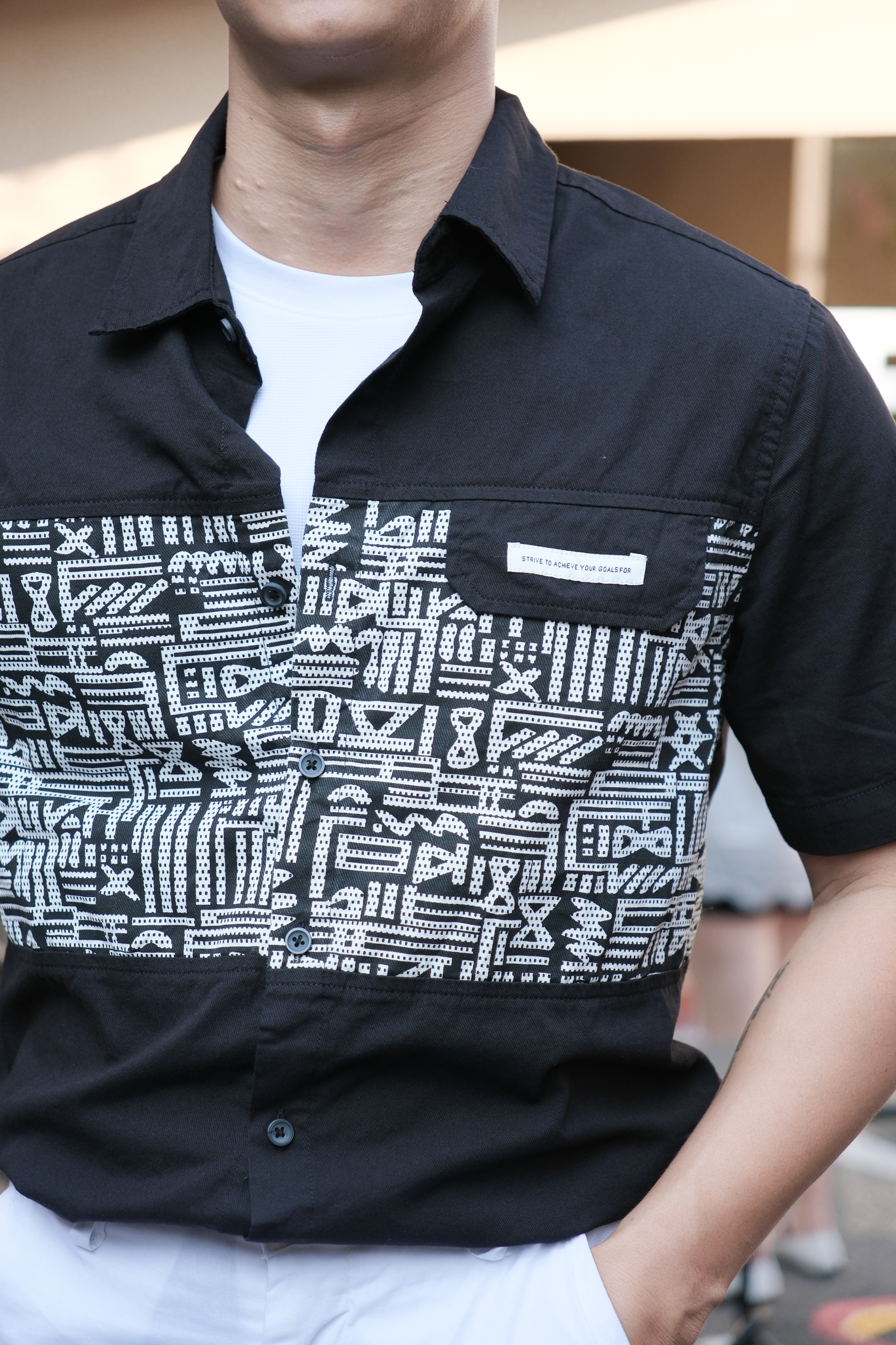 SA36 - Áo sơ mi nam tay ngắn họa tiết phối màu phong cách Hàn Quốc_thumbnail_16