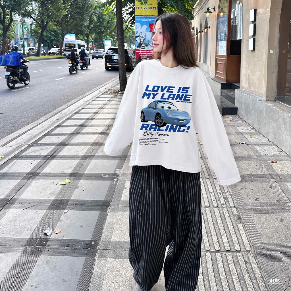 Áo thun tay dài form boxy Love Is My Lane streetwear Miucho 4153_thumbnail_5