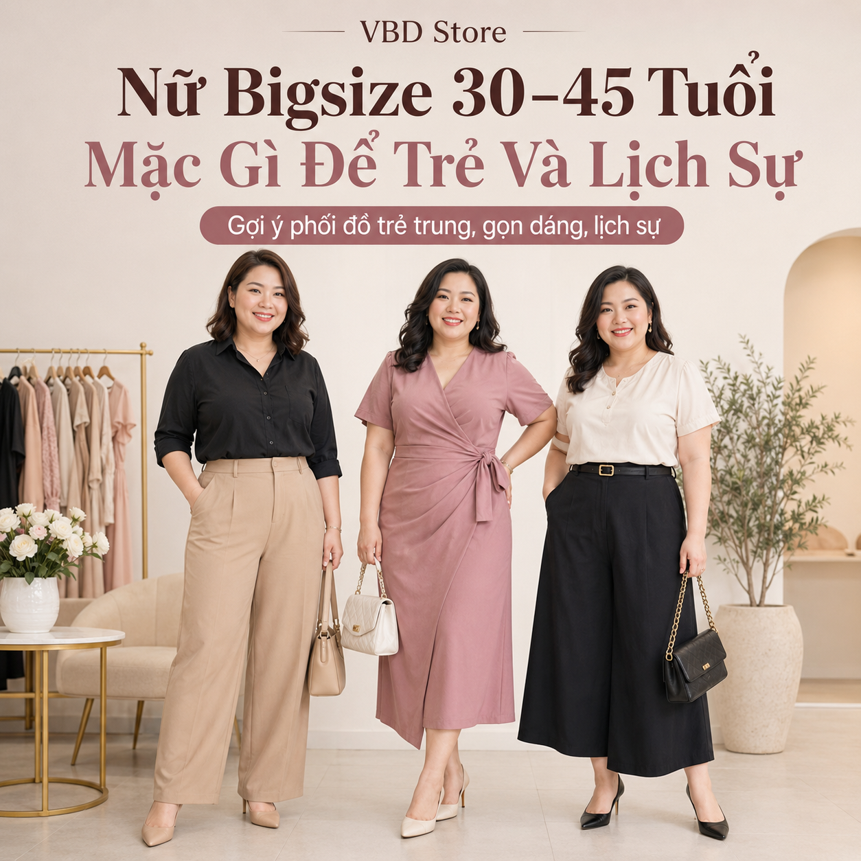 Nữ Bigsize 30–45 Tuổi Mặc Gì Để Trẻ Và Lịch Sự