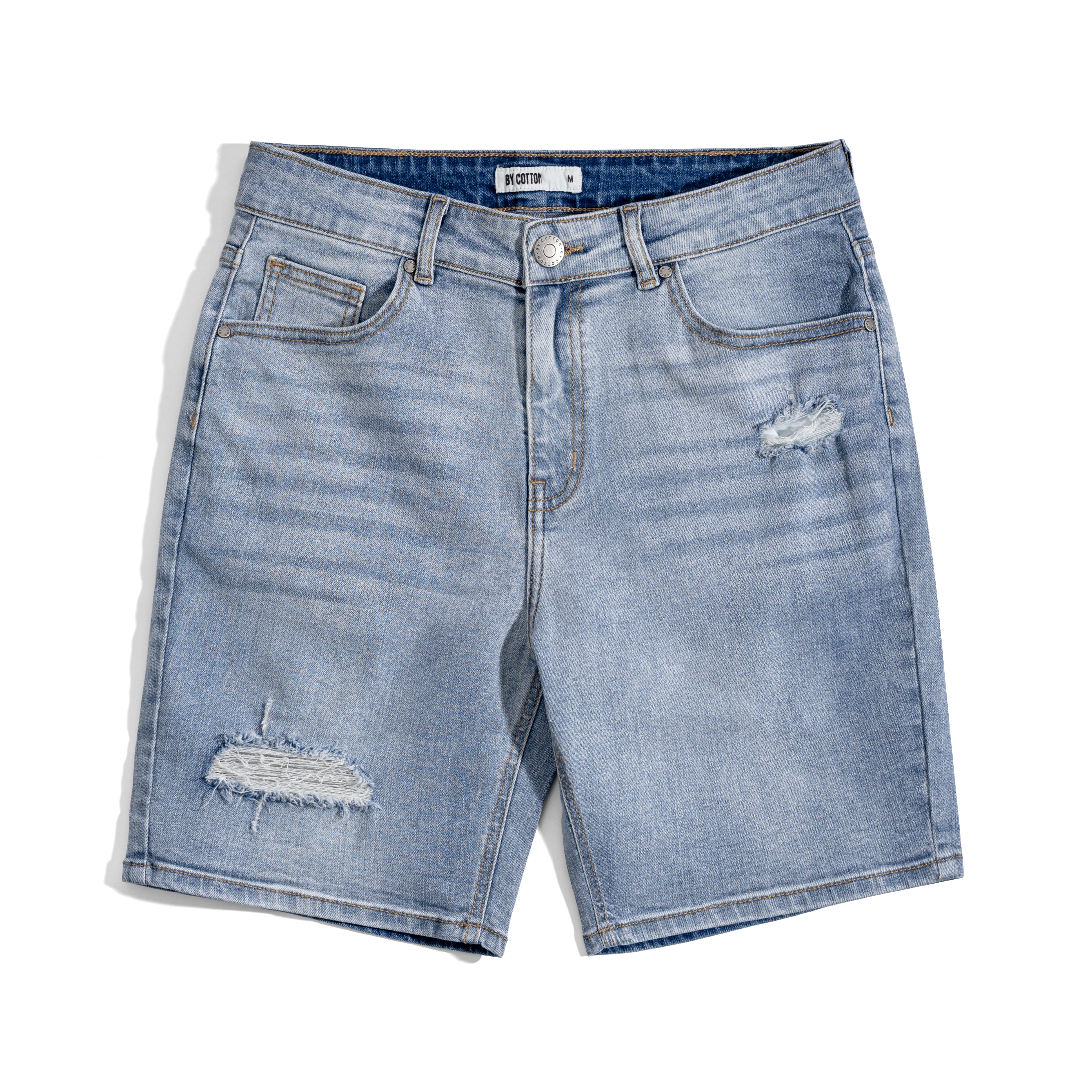Quần Short Jeans Light Blue Rách