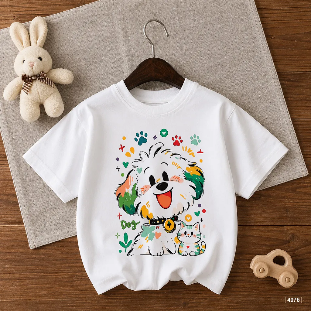 Áo thun bé trai bé gái Cún cầu vòng đáng yêu Kado 4076_thumbnail_6