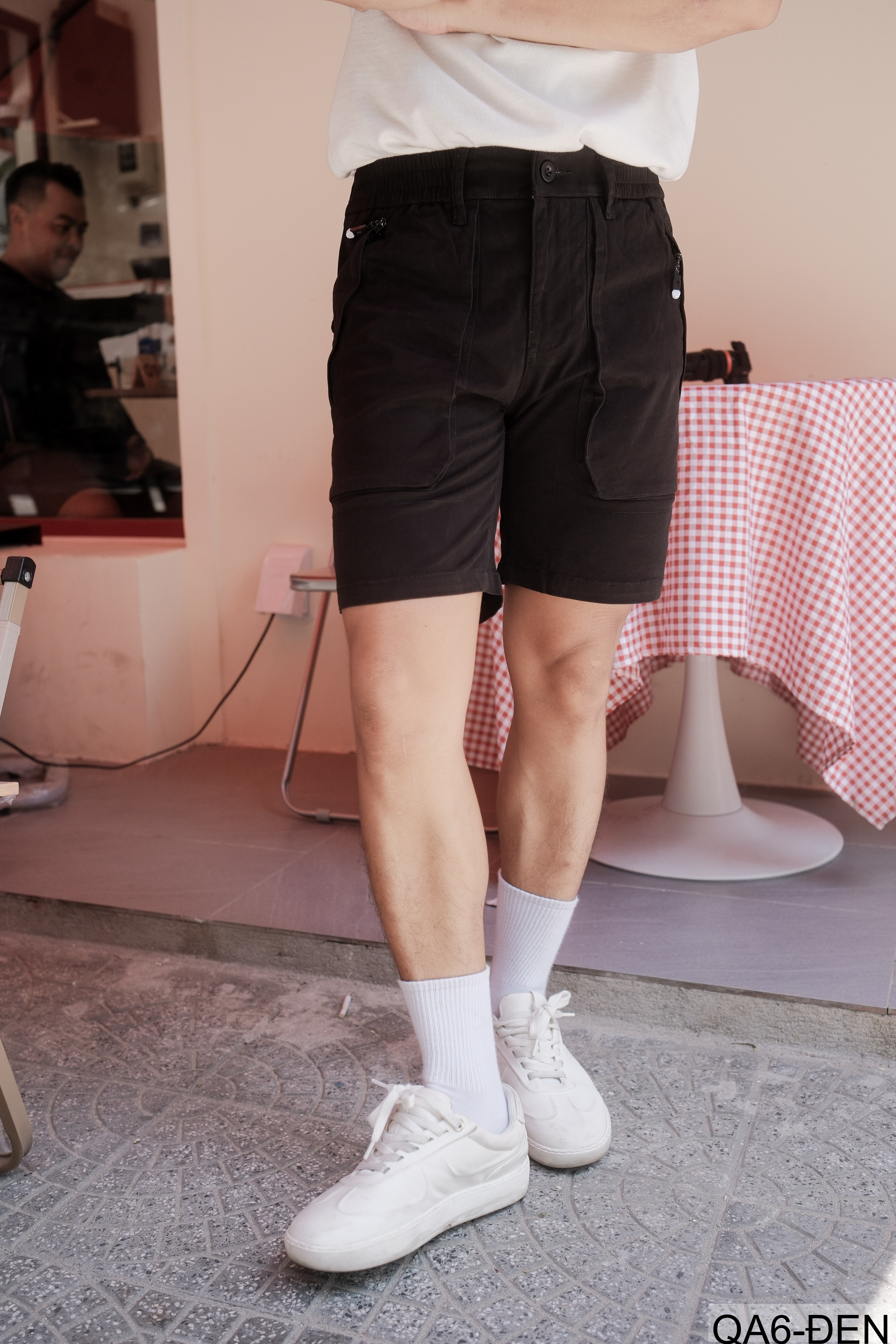 QA6 - Quần short nam dáng rộng phong cách Hàn Quốc, chất cotton thoáng mát, ống đứng, 5 tấc, có túi kéo_thumbnail_22