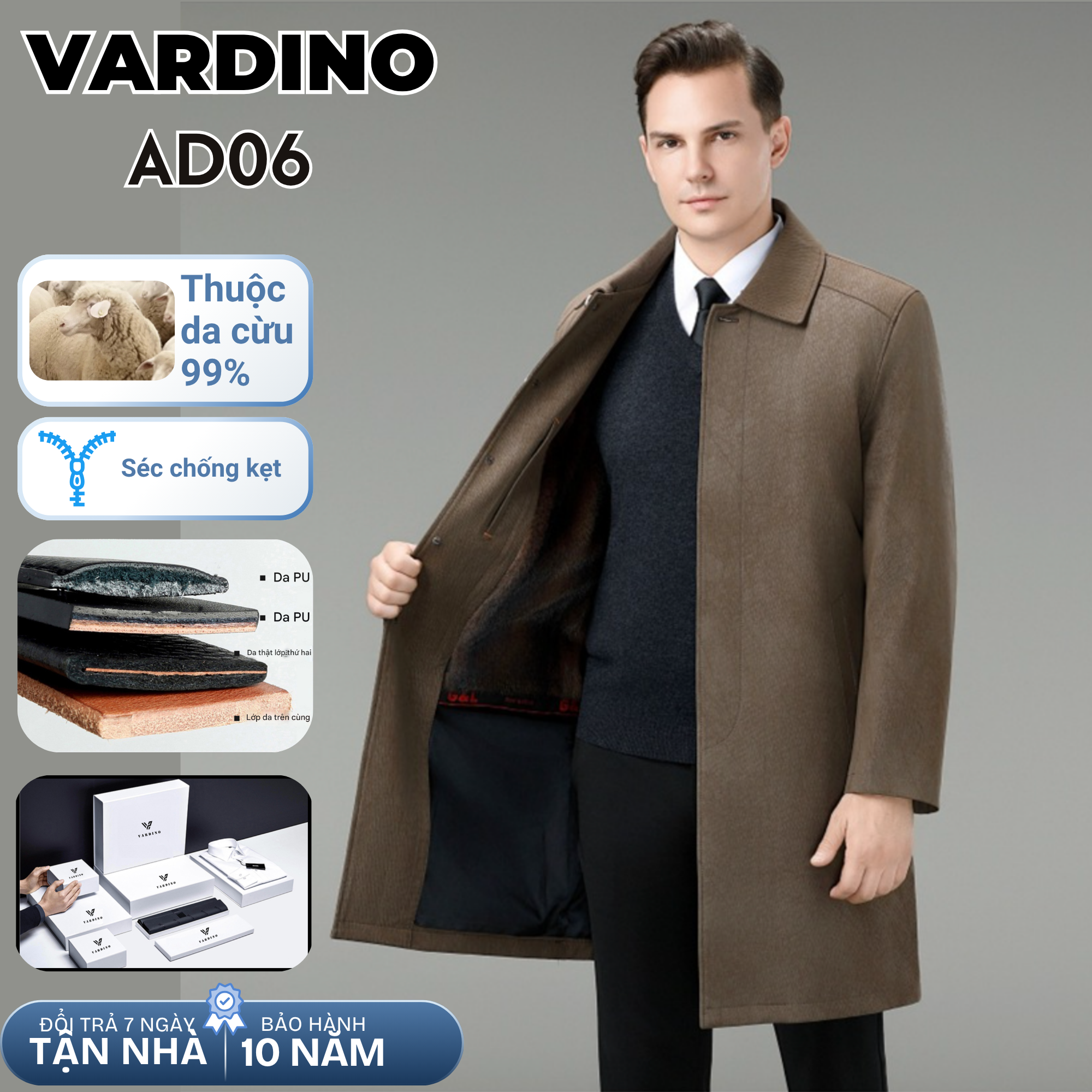 Áo da nam dáng dài giấu cúc có lót tháo rời Vardino AD05-AD06_thumbnail_7
