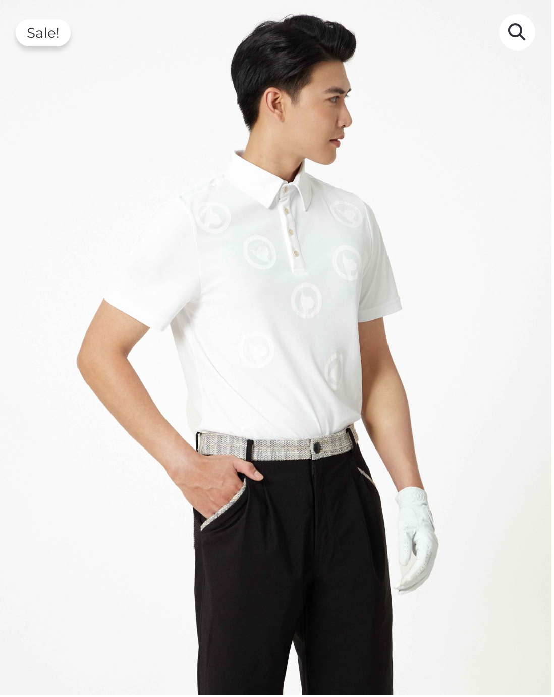 Short nam phối lưng tweed