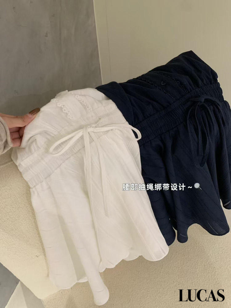 Set áo thô thêu cổ đức cộc tay + chân váy xòe cạp nơ dáng ngắn WGWE_thumbnail_6