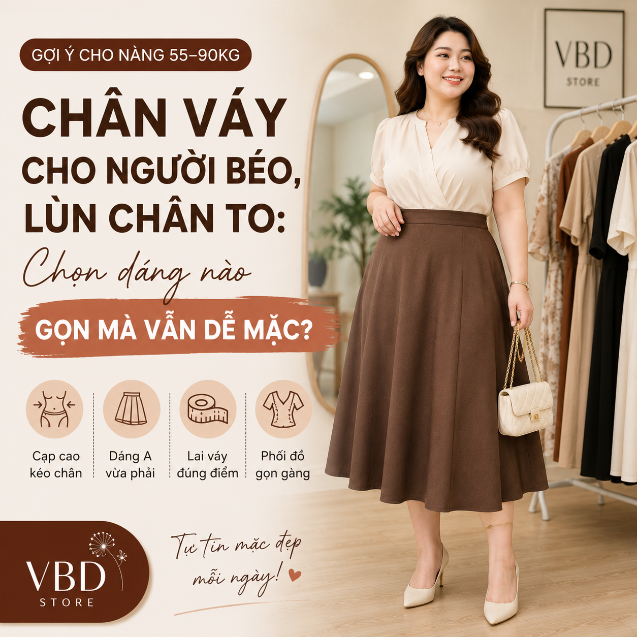 Váy Cho Người Béo Lùn Chân To: 7 Dáng Dễ Mặc