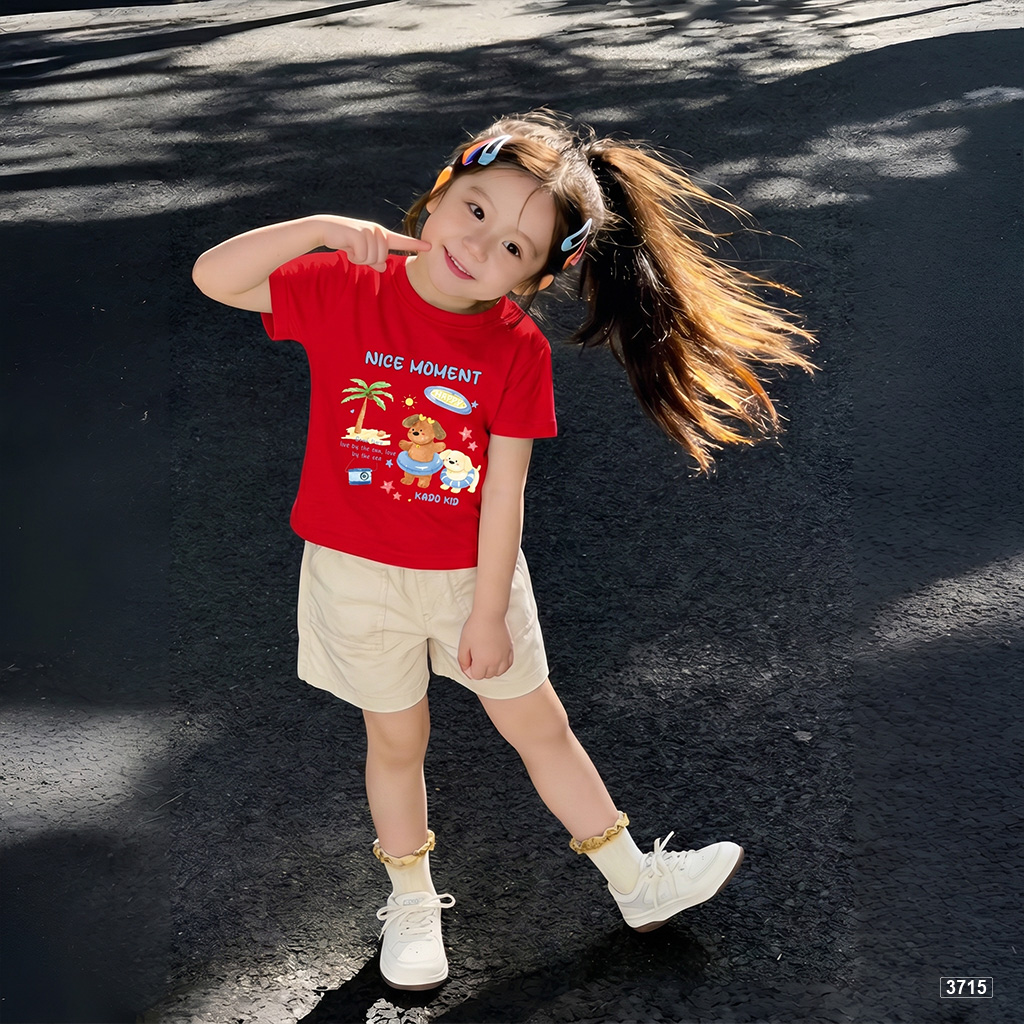 Áo thun bé gái cún con đáng yêu form rộng mùa hè Kado 3715_thumbnail_4