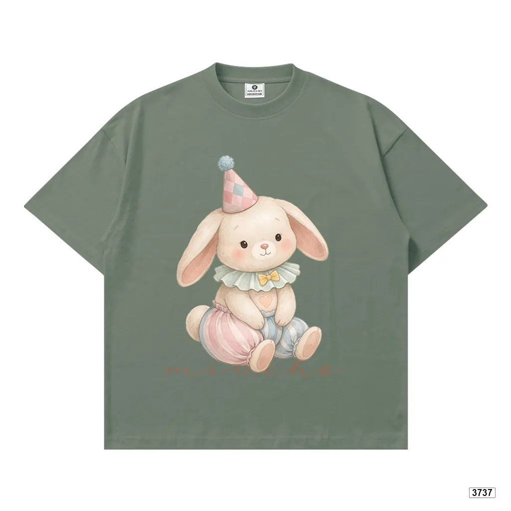 Áo thun boxy nữ thời trang mùa hè Bunny đáng yêu Miucho 3737_thumbnail_12