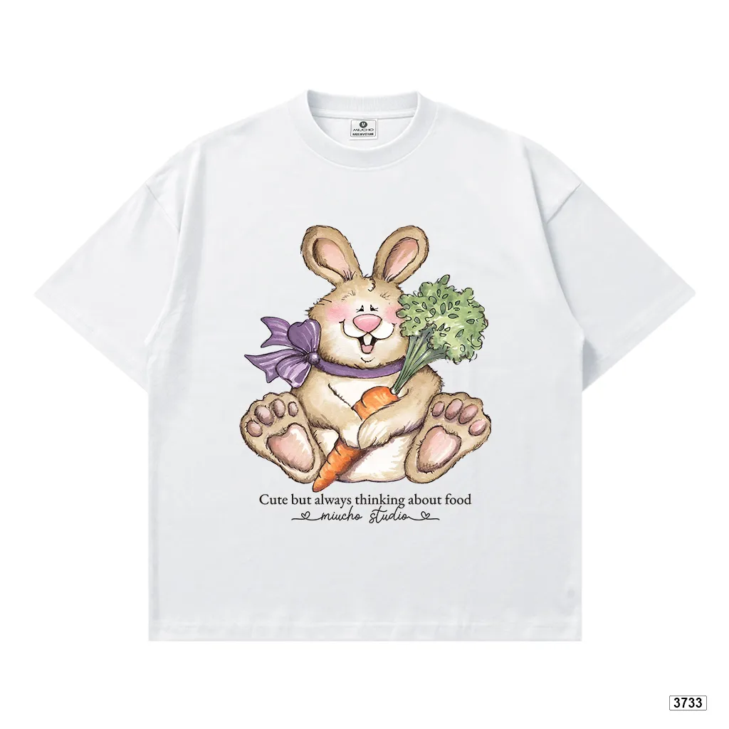 Áo thun nữ form boxy chất thoáng mát mùa hè hoạt hình thỏ Miucho 3733_thumbnail_8