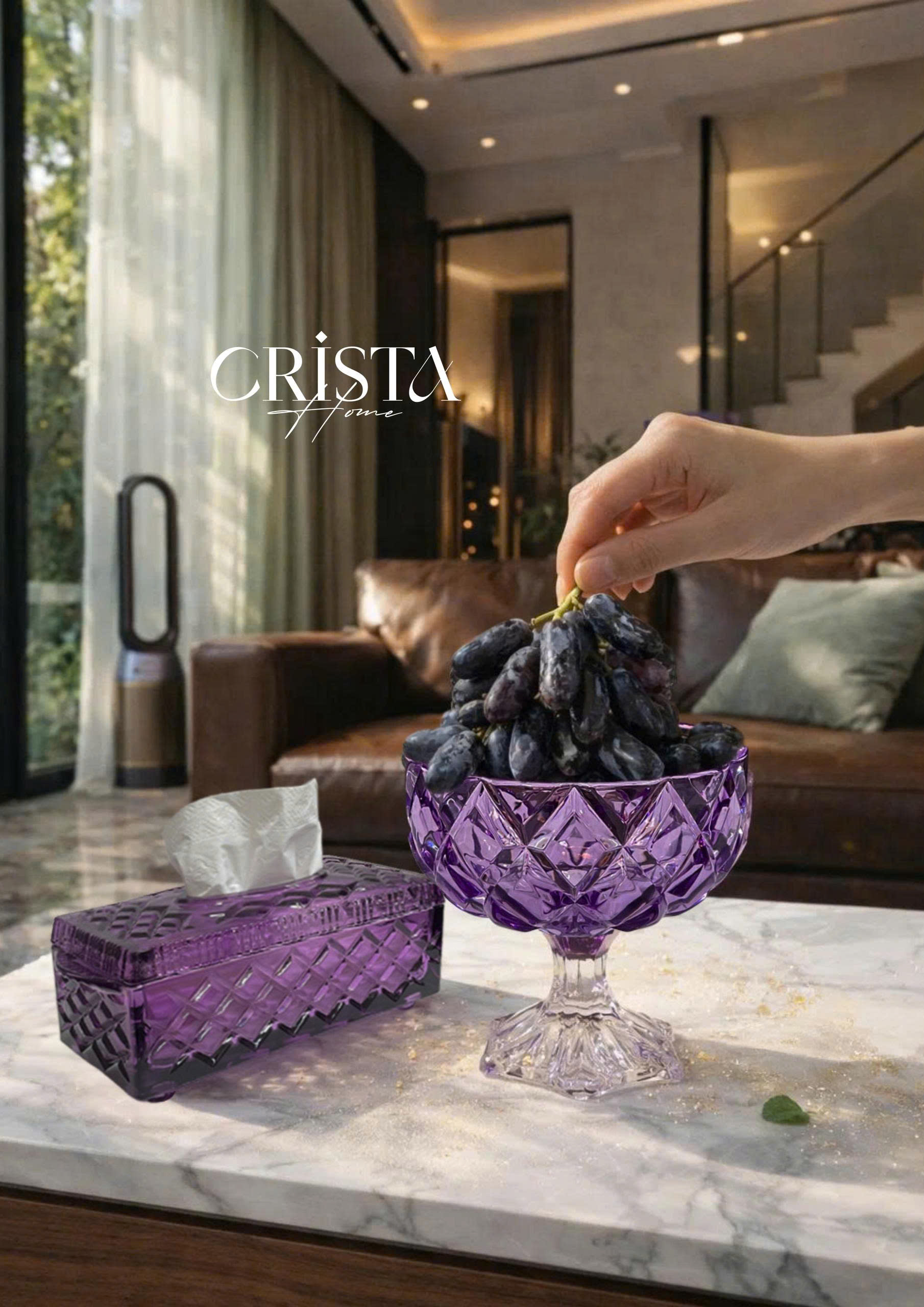 HŨ THỦY TINH CHÂN BỒNG VÂN KIM CƯƠNG 18CM CRISTA HOME 60251_thumbnail_14