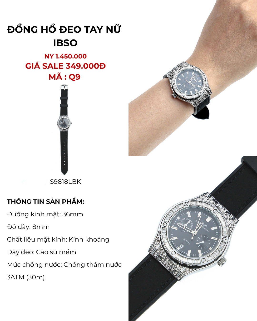 Đồng Hồ Đeo Tay IBSO - S9818LBK