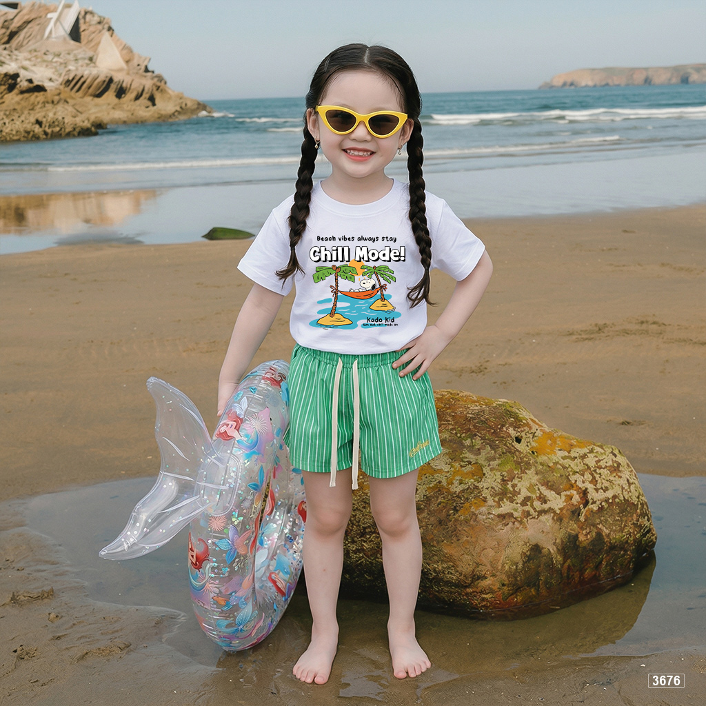 Áo thun trẻ em mùa hè Chill mode Kado 3676_thumbnail_4
