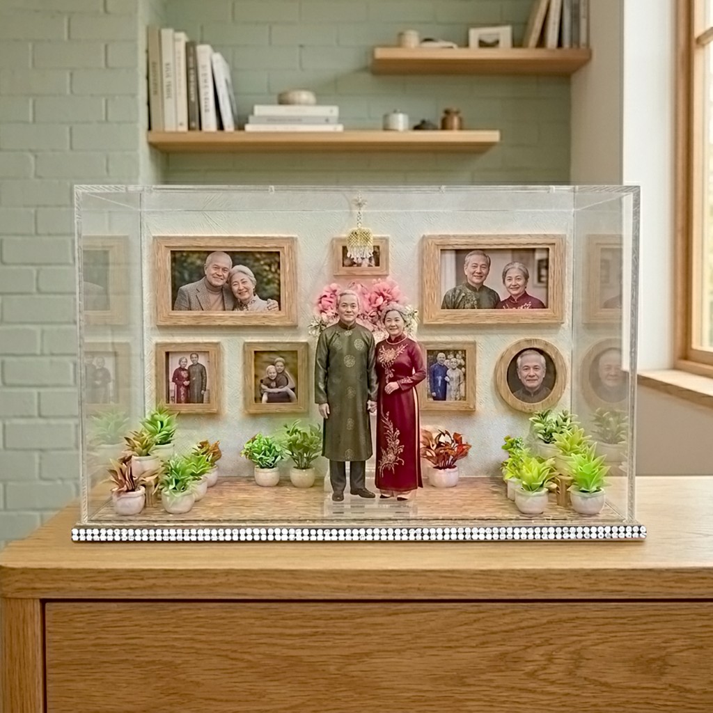 Bảo Tàng Tình Yêu – Mô Hình Bảo Tàng Thu Nhỏ, In Ảnh Theo Yêu Cầu, Quà Cưới Decor (Tặng Hộp+ Túi) - Size tính theo chiều ngang_thumbnail_4