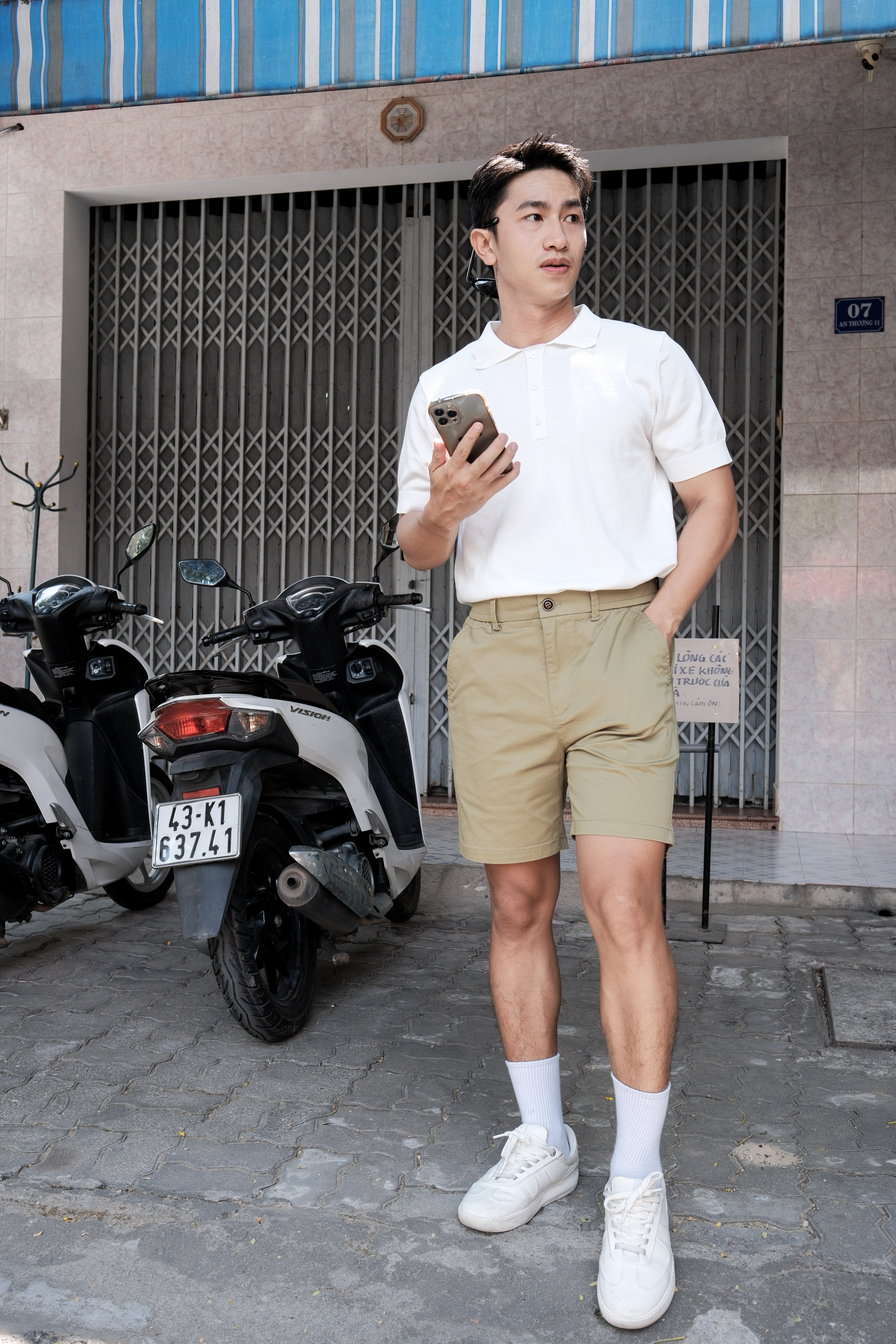 QA1 - Quần short nam ống rộng co giãn, chất cotton thoáng mát, phong cách Nhật Bản mùa hè_thumbnail_9