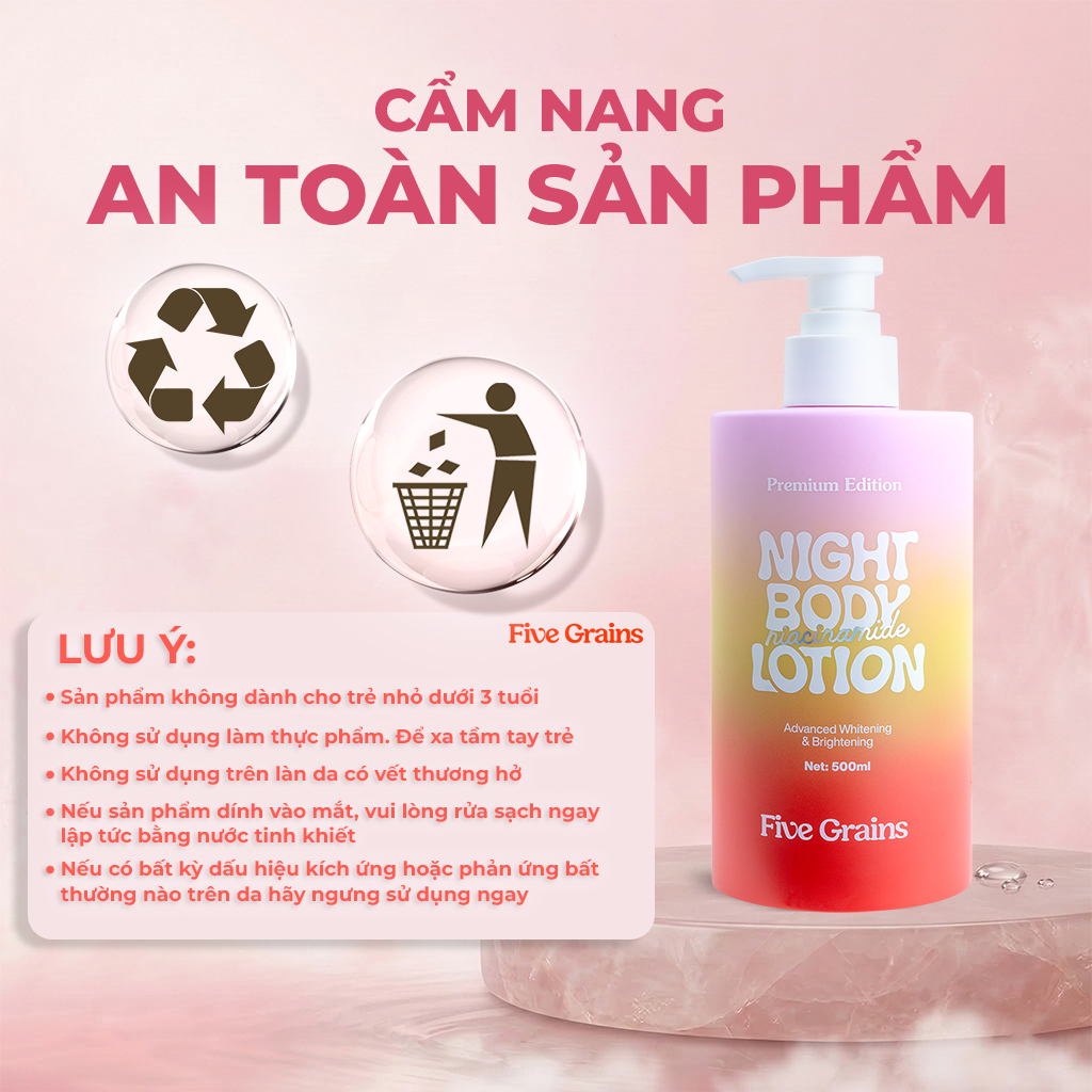 [FIVE GRAINS] Kem dưỡng body ban đêm Five Grains 500ml_thumbnail_2