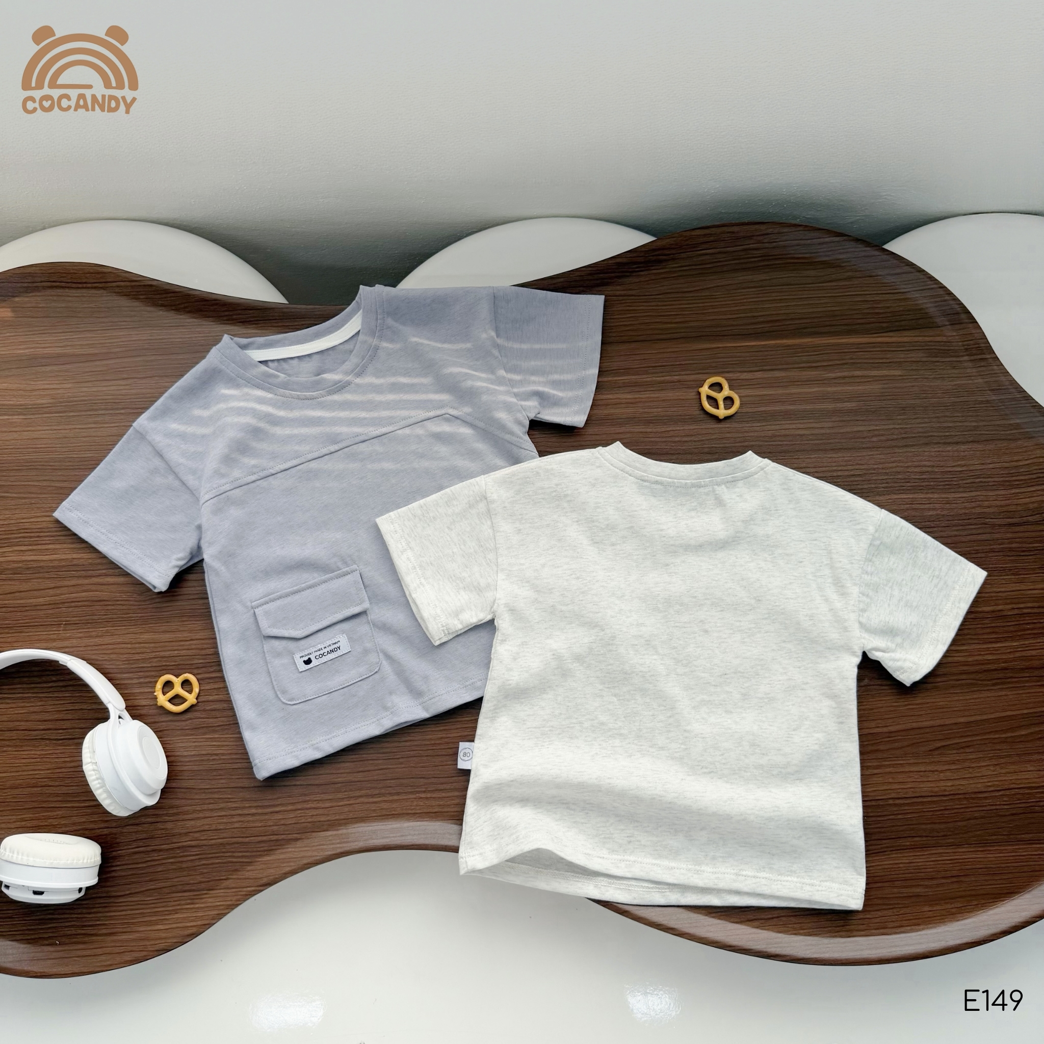 Áo cộc thun GHI NHẠT phối túi lệch CCD_thumbnail_5