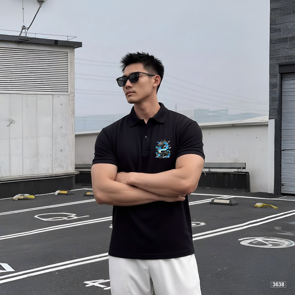 Áo polo nam chất cá sấu form vừa local brand Polux 3638_thumbnail_4