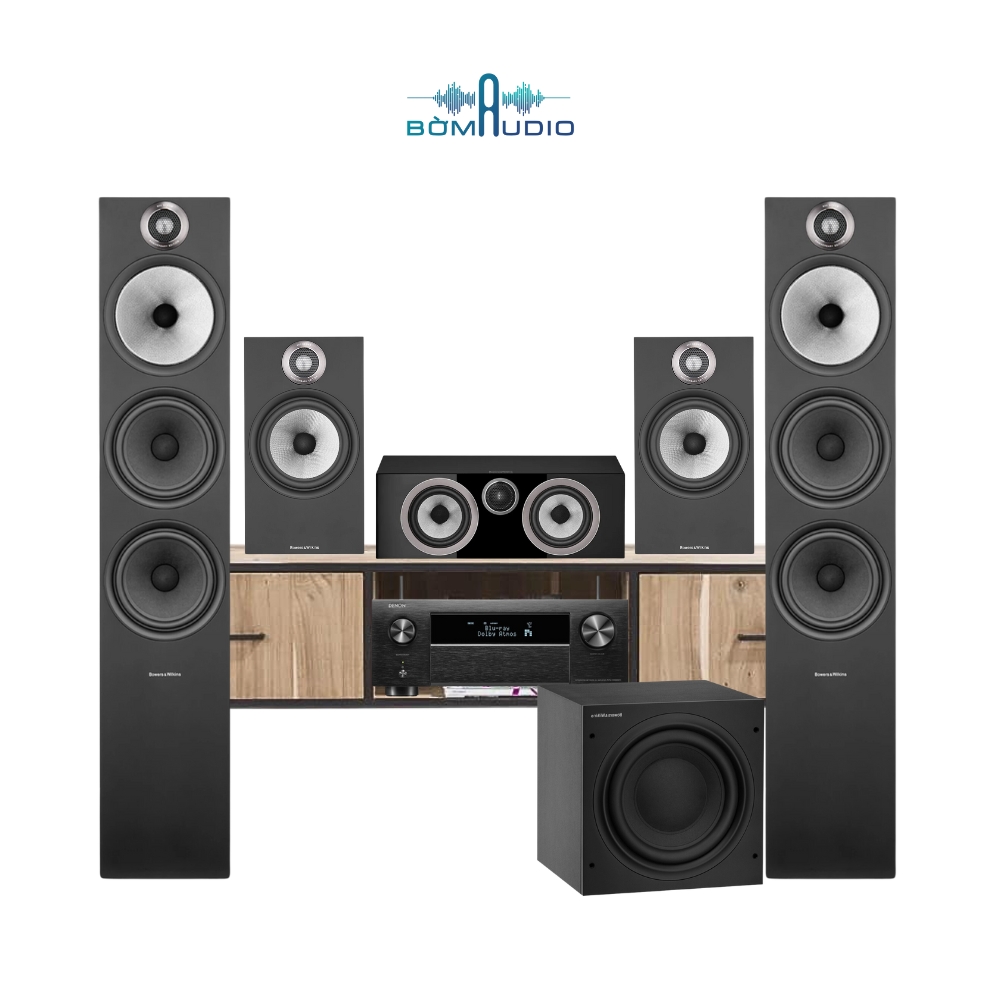 Combo Amply DENON AVC X4800H + Loa Cột B&W 603 S2 + Loa Center B&W HTM72 S2 + Loa Surround B&W 607 S2 + Loa SUB B&W ASW610 - B81_thumbnail_1