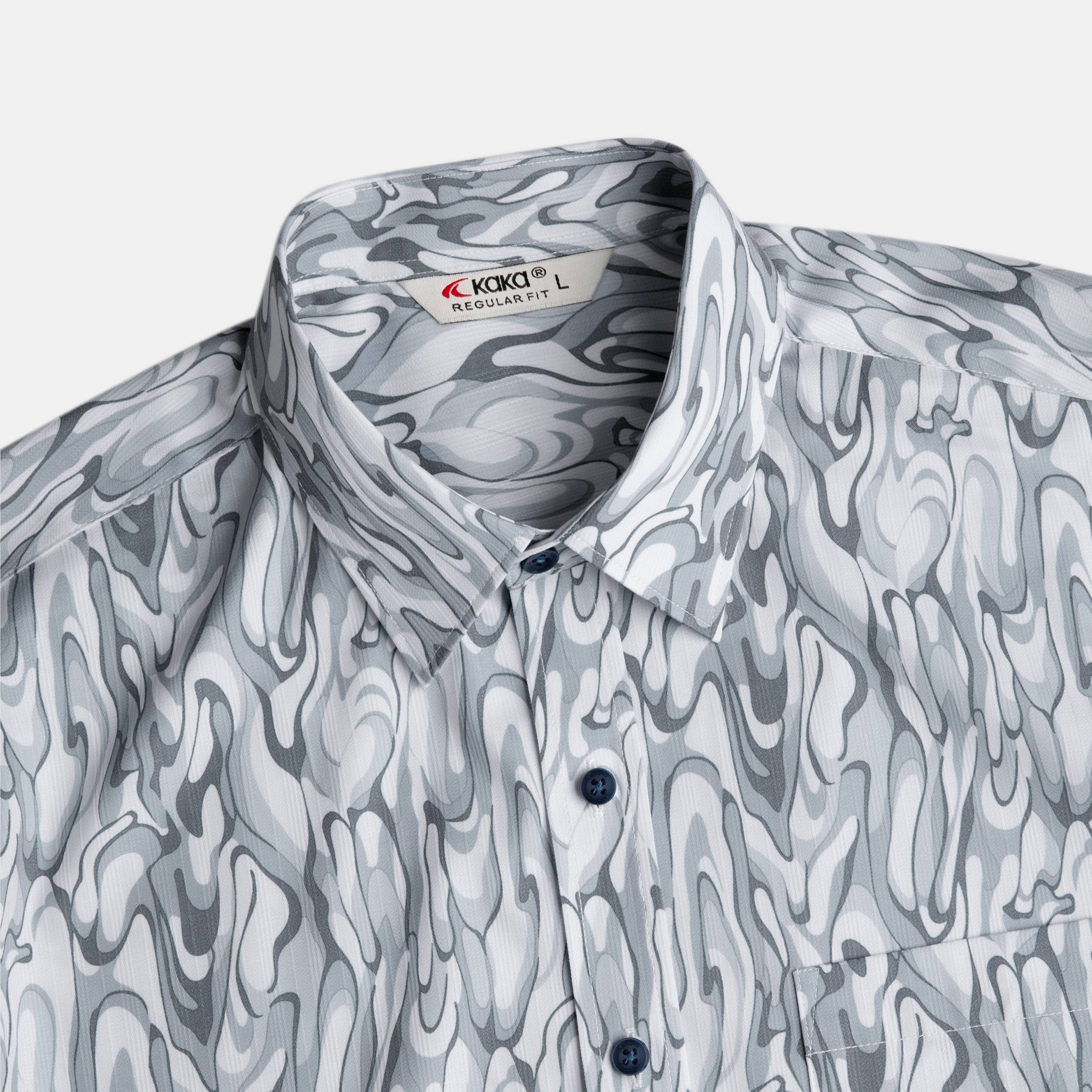 Áo Sơ Mi Nam Hoạ Tiết Camo - Form Regular - Vải Bamboo