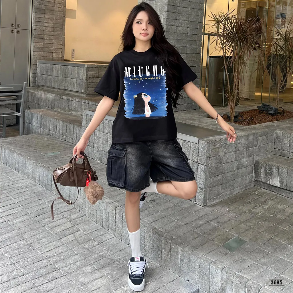 Áo thun nữ form boxy Night Sky Miucho 3685_thumbnail_5