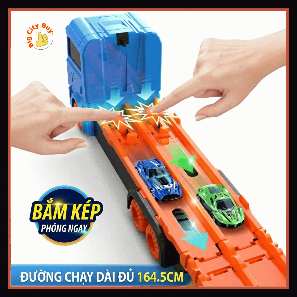 Xe Container Đường Ray Đua Xe Thần Kì 1M65 Cho Bé – Đồ Chơi Giải Trí Tăng Tư Duy Tương Tác Thông Minh BigcityBuy 332XCDR