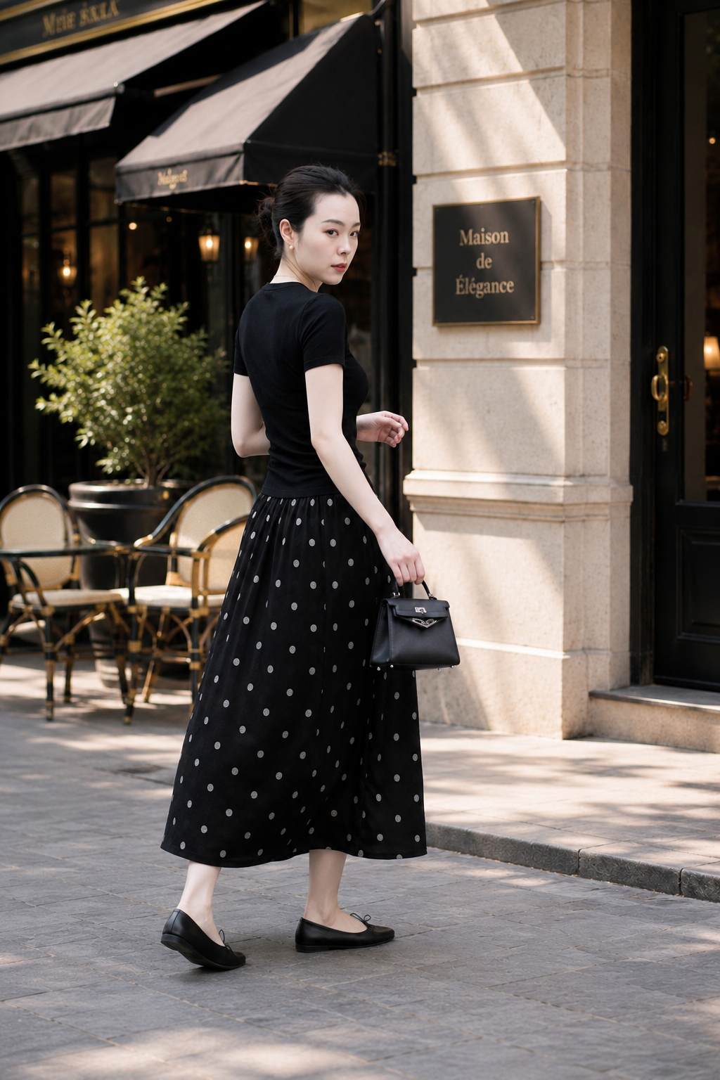 Chân Váy Hoa Đen Chấm Bi Thanh Lịch - MCV004_thumbnail_0