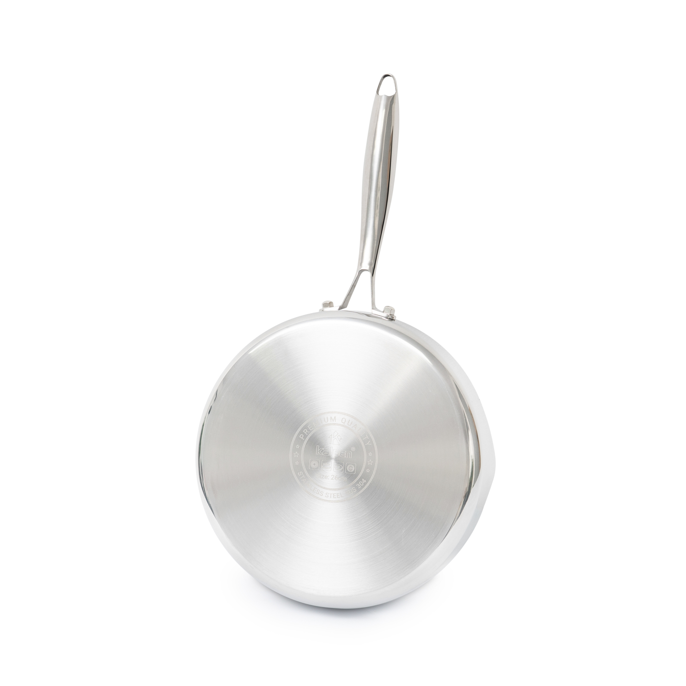 Chảo đúc liền khối có miệng rót, không vung kính bằng inox 304_thumbnail_2