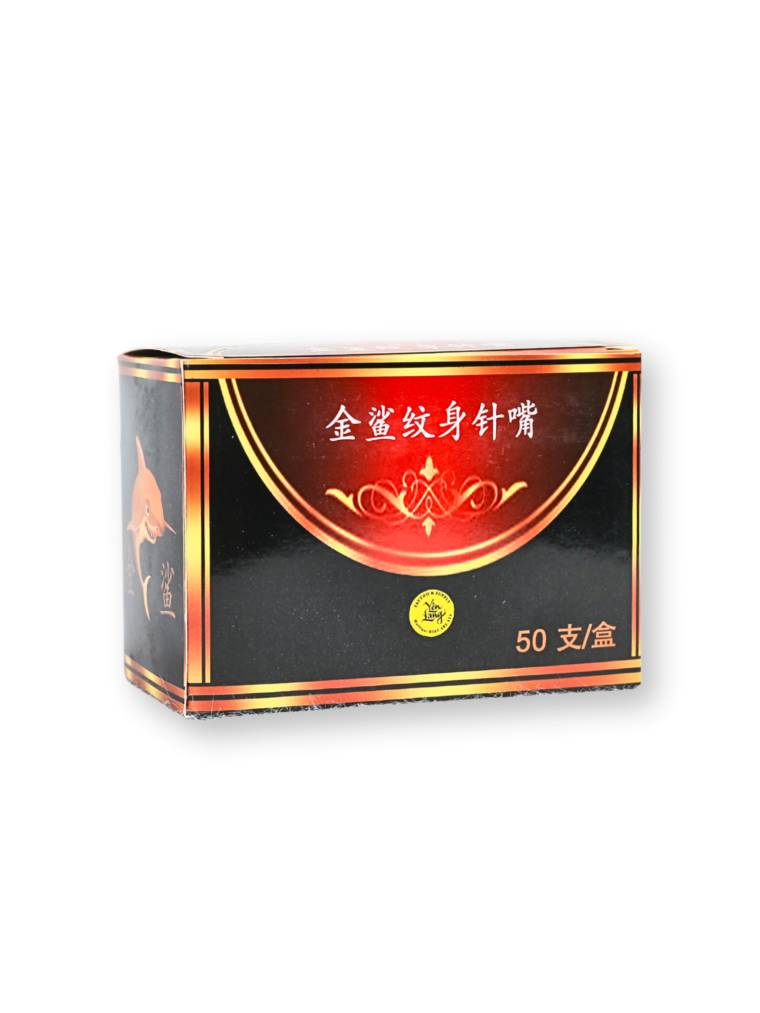 Ngòi nhựa vàng Cá Mập - hở vát (Hộp 50 cái)