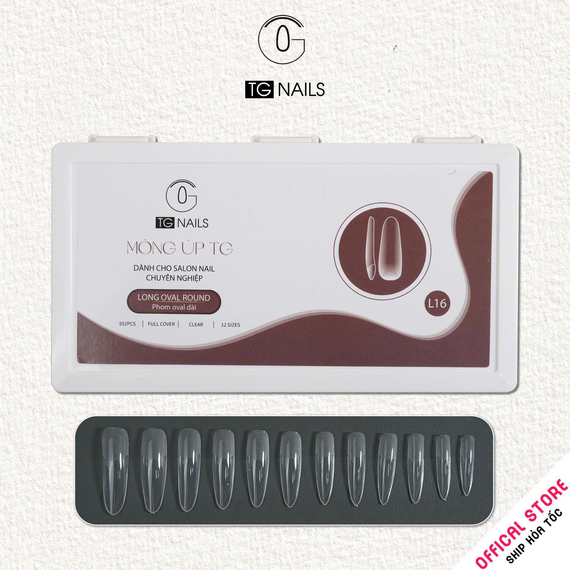 Phụ kiện gắn móng: Móng tay giả, kt(L1.2- 2.5*1.3)cm(+/-10%), chất liệu nhựa, nhãn hiệu TG, mới 100%._thumbnail_16